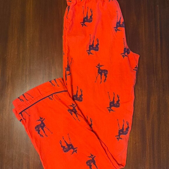 Aerie Women’s Pajama Pants – Red with Blue Deer – Size XS Long - Picture 2 of 3